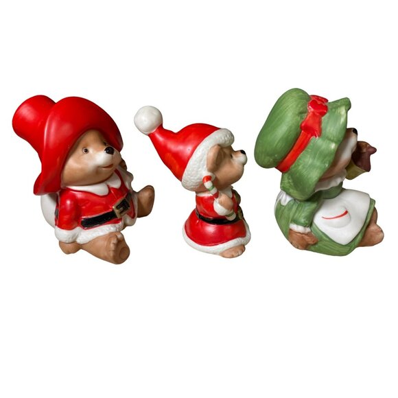 HOMCO Ceramic Christmas Bears # 5600 Set of 3 - Picture 6 of 15